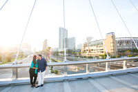 San Diego Convention Center, Gaslamp District , Downtown Engagement Photo - Synthia & Mike