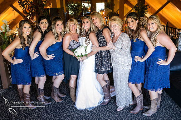 All the Ladies at Wedding at Longshadow Ranch Winery