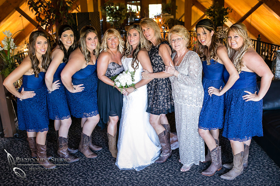 All the Ladies at Wedding at Longshadow Ranch Winery