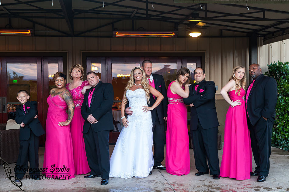 happy bridal party at Wiens family cellars temecula winery by temcula wedding photographer