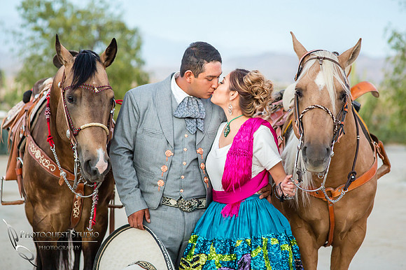 Horses at Engagement Photo session