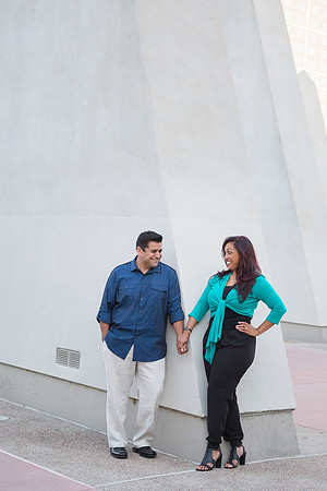 San Diego Convention Center, Gaslamp District , Downtown Engagement Photo - Synthia & Mike