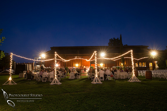 wedding reception at Falkner winery wine wedding by temecula wedding photographer