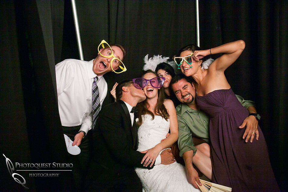 wedding photobooth at Falkner winery wine wedding by temecula wedding photographer