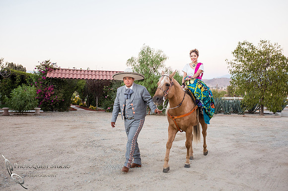 Engagement Photo with horse by Menifee, Temecula, Fallbrook Wedding Photographer