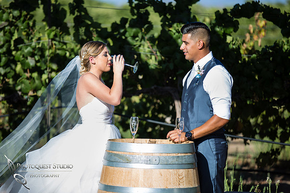 Wedding photo at Wiens Winery by Temecula wedding photographer of Photoquest Studio, Samantha & Joe (29)