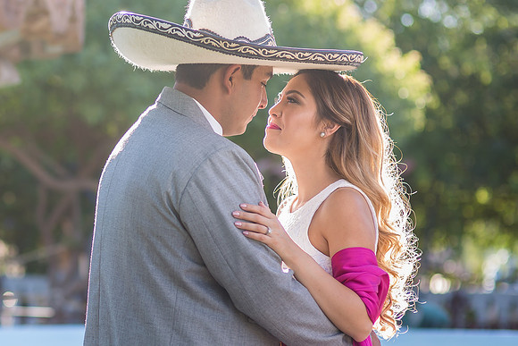 Engagement Photo by Menifee, Temecula, Fallbrook Wedding Photographer at Rancho R Los Agaves, Alfi and Angel