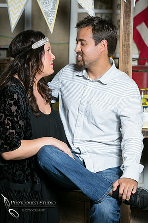 Engagement photo at Madam Palooza Vintage Rentals by Temecula Wedding Photographers