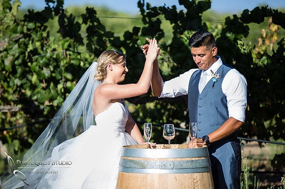 Wedding photo at Wiens Winery by Temecula wedding photographer of Photoquest Studio, Samantha & Joe (32)