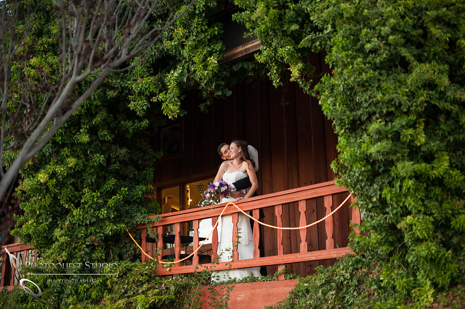 romantic wedding photo at Falkner winery wine wedding by temecula wedding photographer