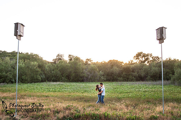Temecula Wedding Photographer captured romantic outdoor Engagement photos with dog by Natural Light in Fallbrook, San Diego