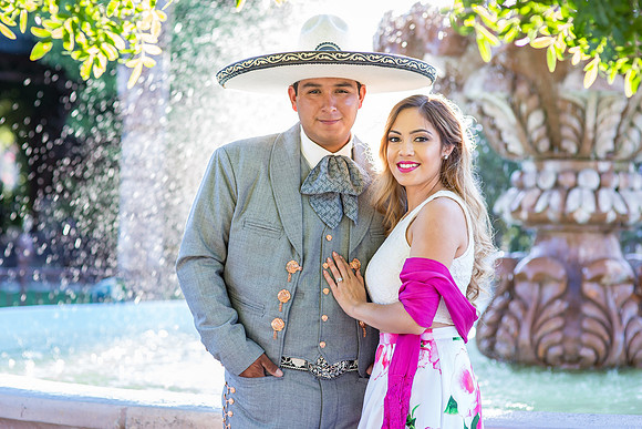Engagement Photo by Menifee, Temecula, Fallbrook Wedding Photographer at Rancho R Los Agaves, Alfi and Angel