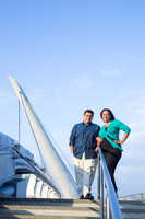 San Diego Convention Center, Gaslamp District , Downtown Engagement Photo - Synthia & Mike