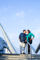 San Diego Convention Center, Gaslamp District , Downtown Engagement Photo - Synthia & Mike