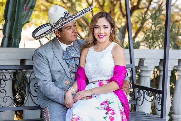 Engagement Photo by Menifee, Temecula, Fallbrook Wedding Photographer at Rancho R Los Agaves, Alfi and Angel