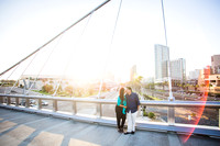 San Diego Convention Center, Gaslamp District , Downtown Engagement Photo - Synthia & Mike