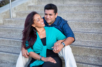 San Diego Convention Center, Gaslamp District , Downtown Engagement Photo - Synthia & Mike