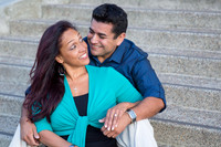 San Diego Convention Center, Gaslamp District , Downtown Engagement Photo - Synthia & Mike