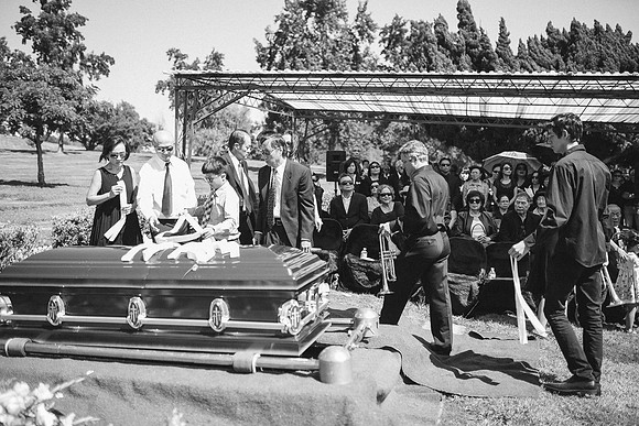 TL's Mom Funeral - B&W-225