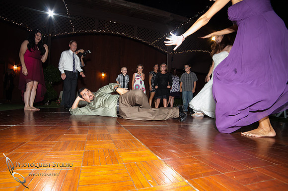 break dance at wedding reception by Falkner winery wine wedding by temecula wedding photographer