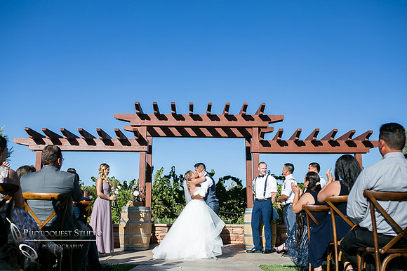 The very fist kiss as husband and wife