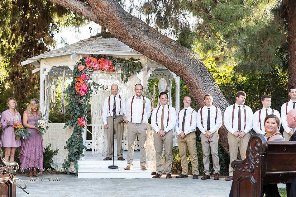 Waiting for her at Green Gables Estate, San Diego Premier Wedding