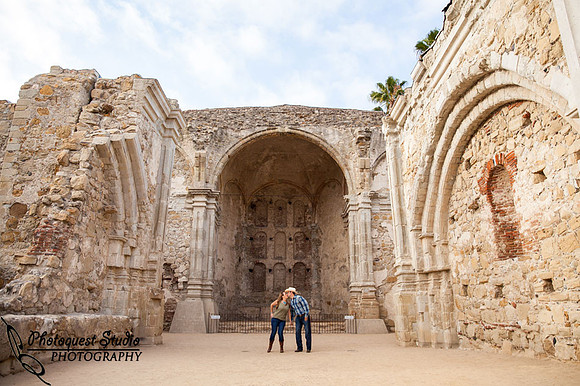 Mission San Juan Capistrano Engagement Photos by Temecula Wedding Photographer - Longshadow Ranch Winery Wedding