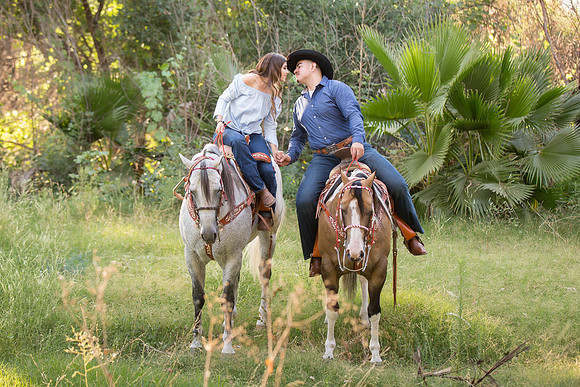 Wedding Photographer in Temecula, Engagement Photo with beautiful Couple and Horses in Riverside, California - Mayra and Juan