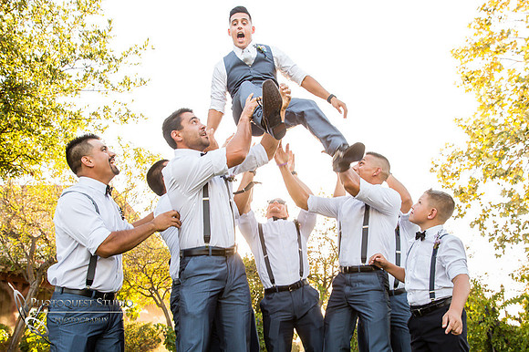 Groom flying