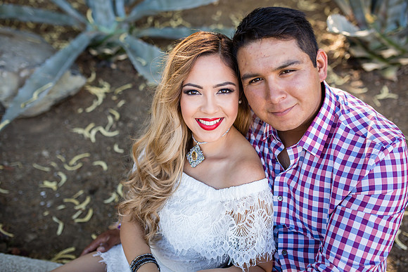 Engagement Photo by Menifee, Temecula, Fallbrook Wedding Photographer at Rancho R Los Agaves, Alfi and Angel