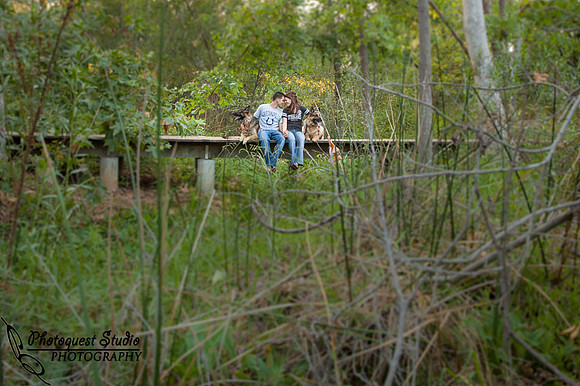 Temecula Wedding Photographer captured romantic outdoor Engagement photos with dog by Natural Light in Fallbrook, San Diego