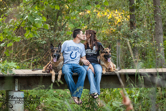 Temecula Wedding Photographer captured romantic outdoor Engagement photos with dog by Natural Light in Fallbrook, San Diego
