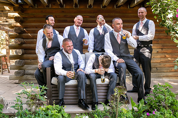 Groomsmen have a good time at Temecula Winery by Photographer of Photoquest Studio